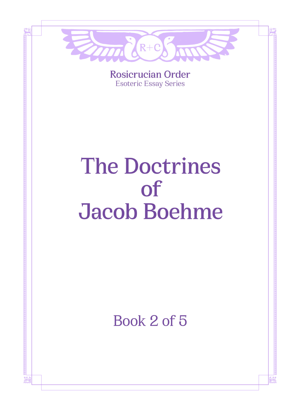Esoteric Essays - Doctrines of Jacob Boehme