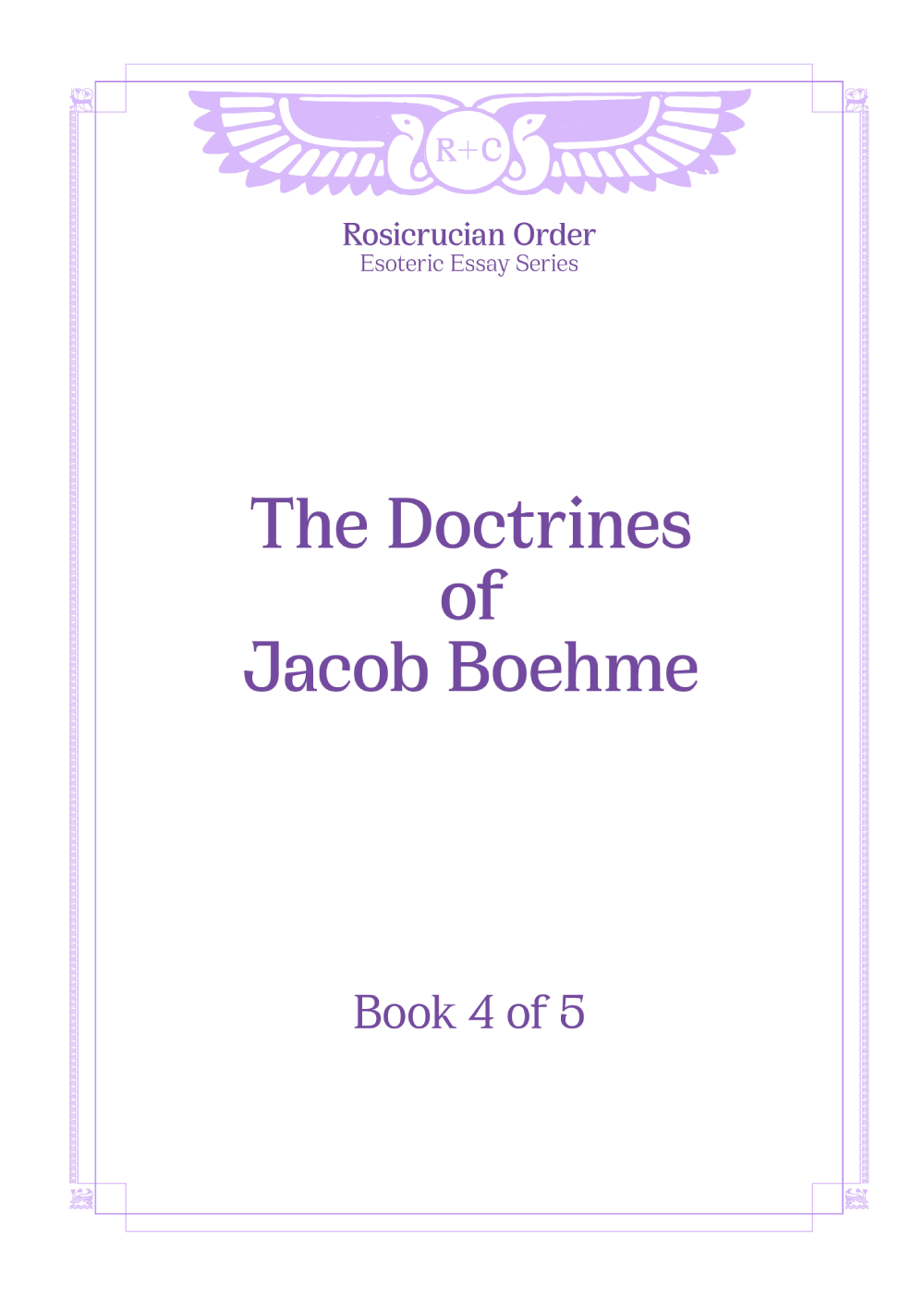 Esoteric Essays - Doctrines of Jacob Boehme