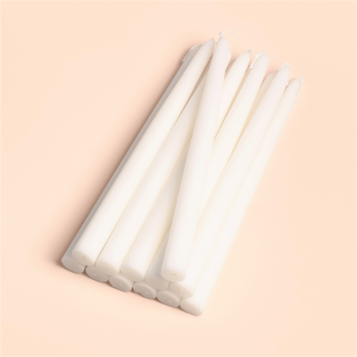 White Taper Candle - Rose Scented