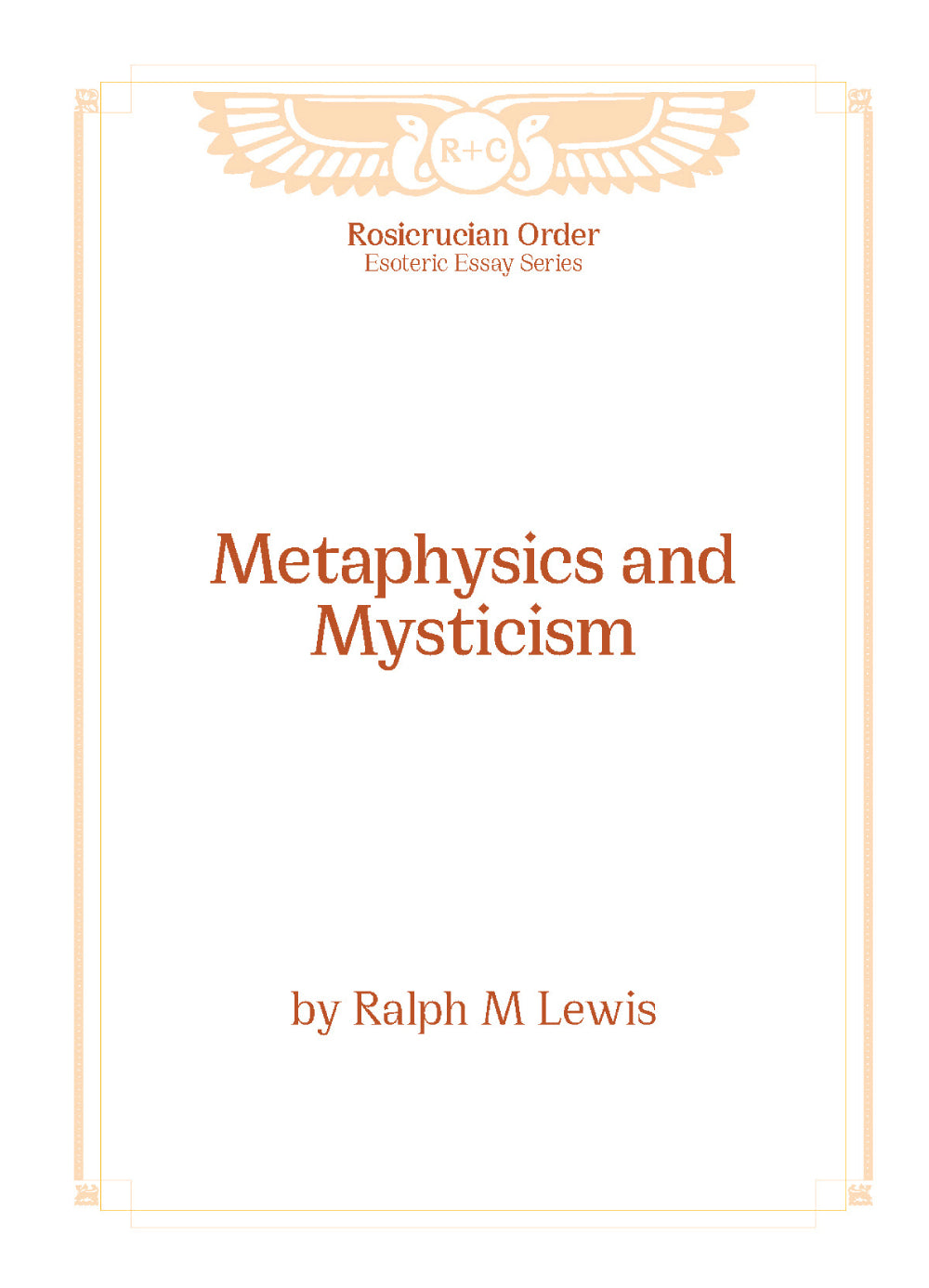 Esoteric Essays - Metaphysics and Mysticism
