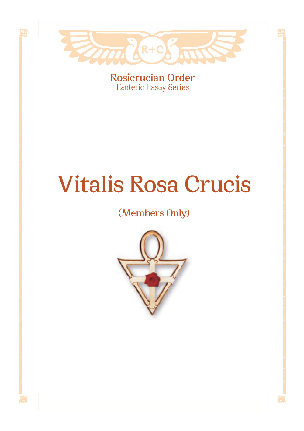 Esoteric Essays - Vitalis Rosa Crucis