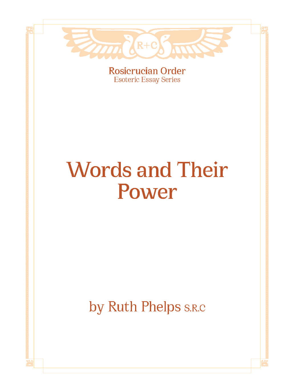 Esoteric Essays - Words and Their Power