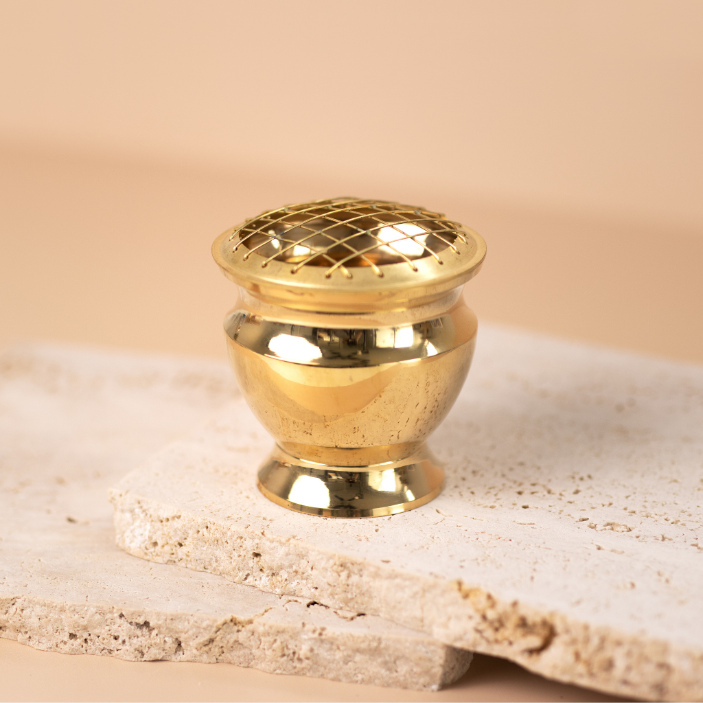 Solid brass incense burner - large size - shop online at Rosicrucian books